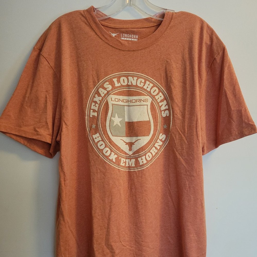 Longhorn T-Shirt Mens XL Orange Texas Longhorns American Football Team Crew Neck